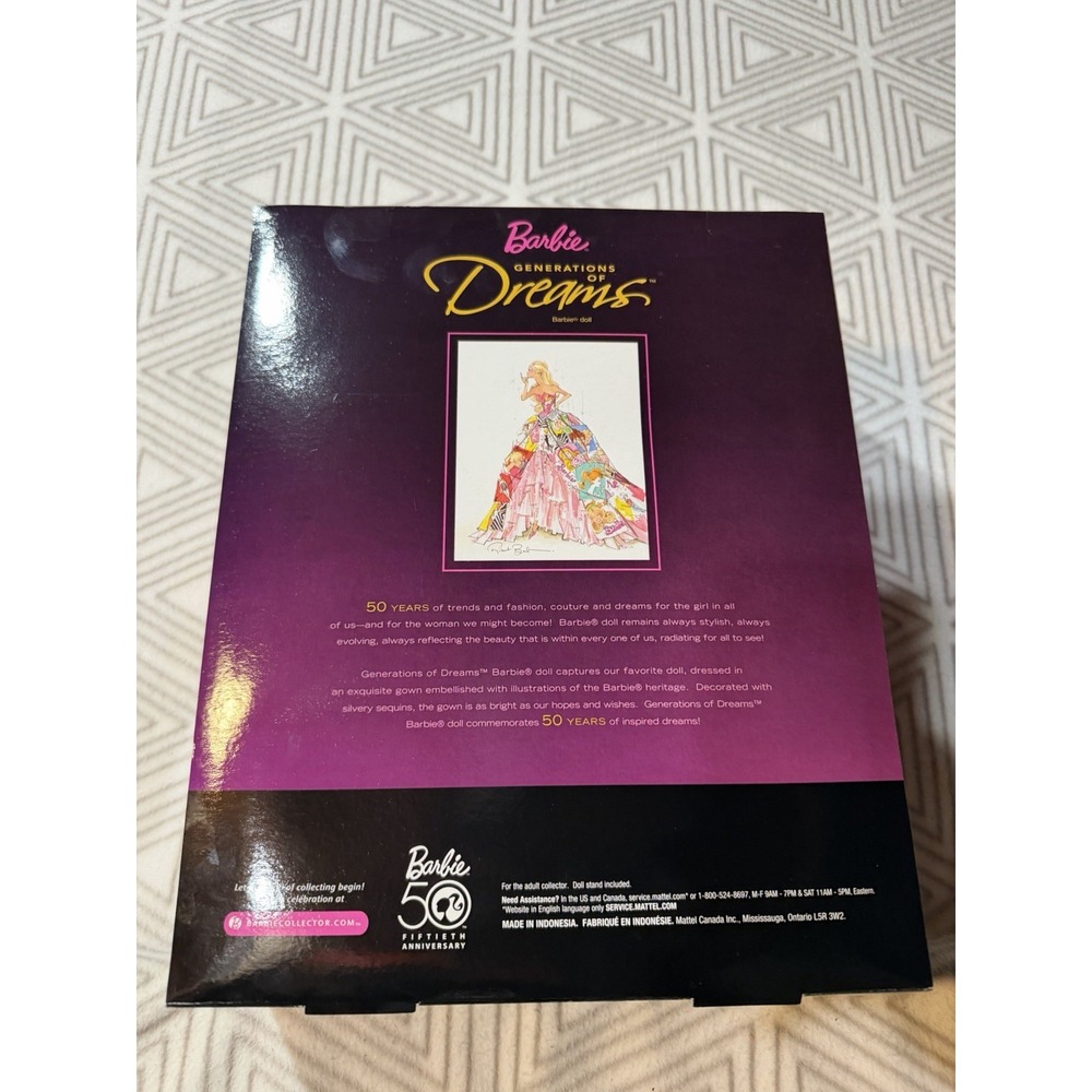 Barbie Generations of Dreams 50th Anniversary Collector Doll 2009 N6571 NRFB - Picture 5 of 5